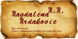 Magdalena Mrdaković vizit kartica